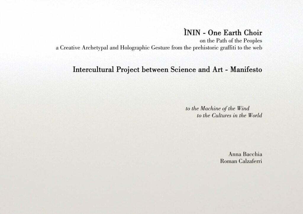 Libro: One Earth Choir - Intercultural Project between Science and Art: Manifesto