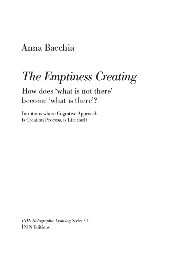 Book: The Emptiness Creating