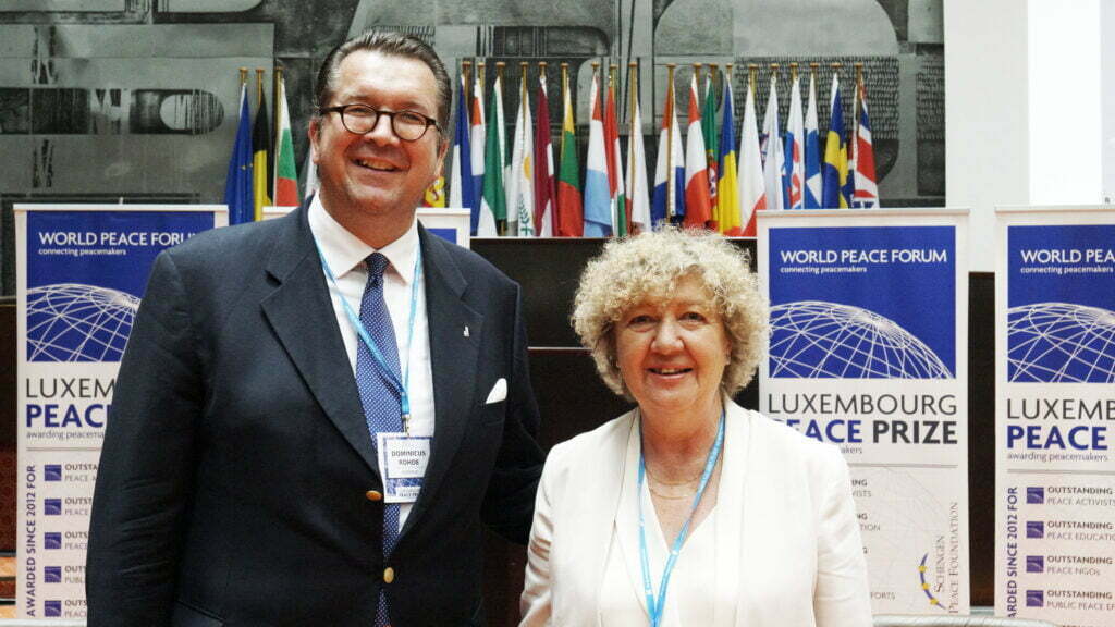 Anna Bacchia and Dominicus Rohde at the Luxembourg Peace Prize